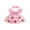 Strawberry, variant on RUINIXCW Baby Girl First Birthday Cake Mesh Outfit 1st Birthday Summer Clothes One Years Old Pink Romper Dress Strawberry Bow Embroidery Ruffled Sleeve Tulle Tutu Dress Headband