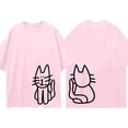 thumbnail image 4 of Bibifish Womens Oversized T-Shirts Crew Neck Short Sleeve Cute Cat Print Graphic Tshirt Casual Outings Holiday Weekend Daily Wear Tees, 4 of 4
