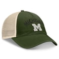 thumbnail image 3 of Men's Top of the World Hunter Green Michigan Wolverines OHT Military Appreciation Glory Trucker Adjustable Hat, 3 of 4