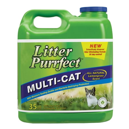  Litter Purrfect  Multi Cat clumping cat litter  Lemon Grass 