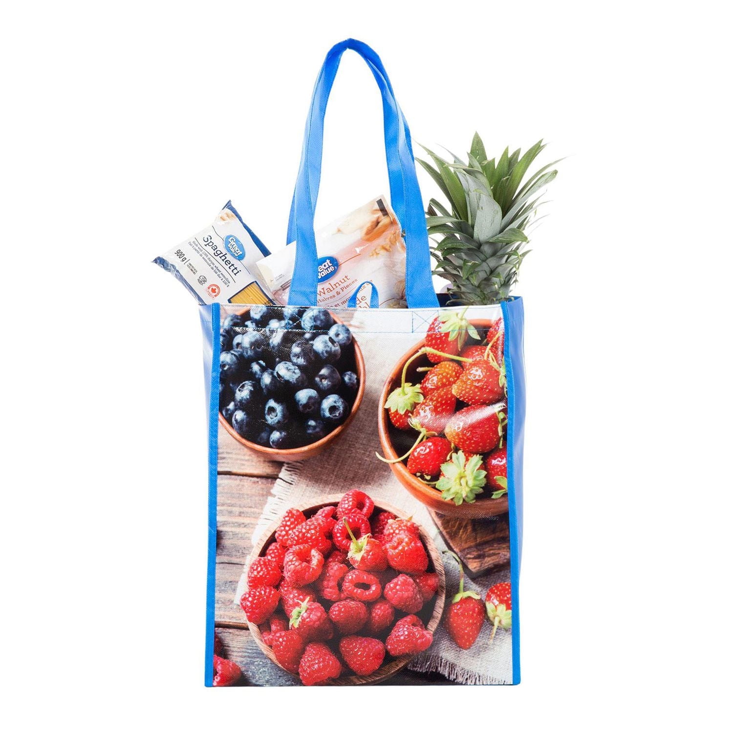 Sac d’épicerie réutilisable avec poignées, Sac réutilisable pour les courses Sac de Courses Polyvalent