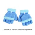 thumbnail image 3 of Sonducket 1 par de guantes sin dedos para niños y niñas, calentador de manos de estilo Simple, cubierta térmica para envolver los dedos, guante para guantes y mitones Azul claro Sonducket AP009562-02, 3 of 6