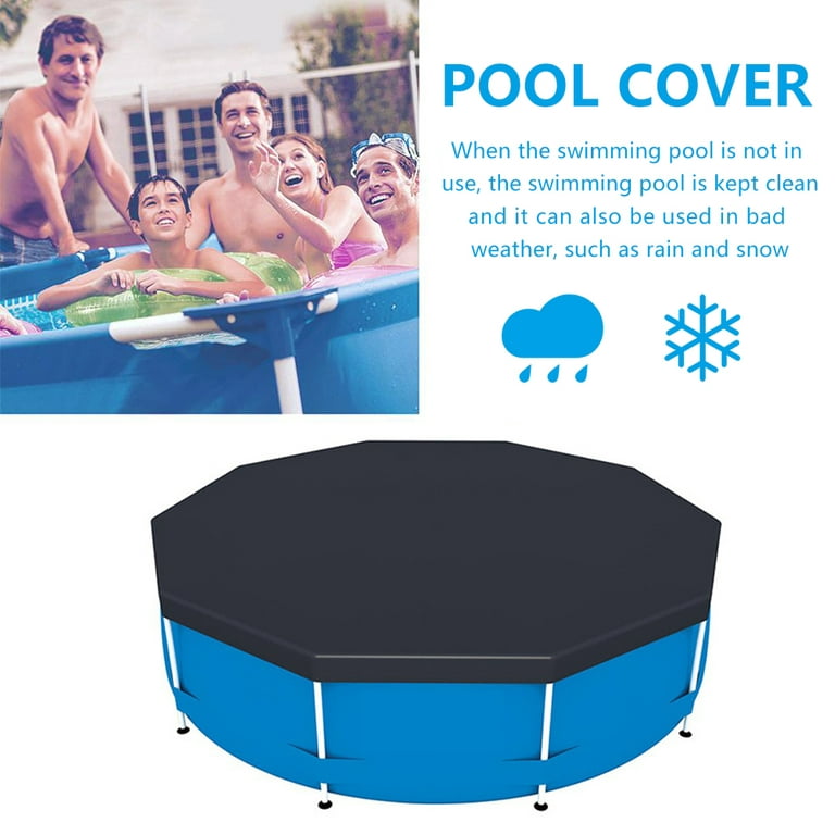 Swimming Pool Cover Round Rectangle Dust Cover Mat Waterproof Swimming Pool  Cover Dustproof Outdoor Paddling Family Pools Protector Swimming Pool
