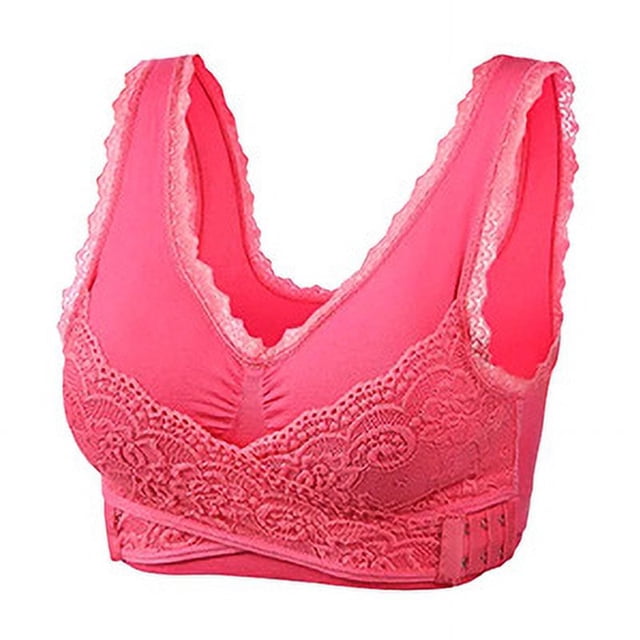 Sujetador deportivo push up de mujer con parte delantera ajustable y escote en V