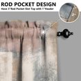 thumbnail image 3 of Vintage Gray Abstract Oil Painting Tier Cafe Curtains for Bathroom Living RV Rod Pocket Window Drapes 36 Inch 2 Panels Set 28"x36" 2 Panels Window Treatment Tiers, 3 of 4