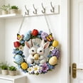 thumbnail image 5 of Easter Bunny Wreath With Eggs And Flowers - 20cm Spring Door Decor For Front Door Wall Window Easter Party Decoration, 5 of 5