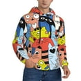 thumbnail image 2 of Haiem Funny Cats Patterned Men's Hoodie with Kangaroo Pocket - Ideal Pullover Sweatshirt for Daily Wear, Travel, and Home-XX-Large, 2 of 7