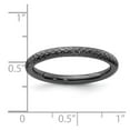 thumbnail image 2 of 925 Sterling Silver Polished Patterned Ruthenium plating Black Plated Cable Ring Size 10 Ring for Women, 2 of 2