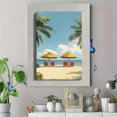 thumbnail image 4 of Tropical Beach Scene Canvas Wall Art 15.75x11.81 Inches, 4 of 8
