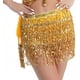 thumbnail image 4 of Falda para el vientre con lentejuelas, bufanda para la cadera y el vientre, falda con flecos y borlas, disfraz de actuación de baile para fiestas rave para mujeres y niñas, 4 of 5