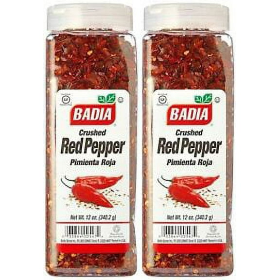 Badia Red Pepper Crushed, Pimienta Roja Seca 12 oz each
