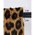 thumbnail image 6 of Leopard Tier Curtains 24 Inch Length, Sheer Curtains for Bedroom Living Room Window Brown Vintage Leopard Print Rod Pocket Voile Drapes Kitchen Curtains Small Half Window 27.5"x24" 2 Panels, 6 of 6