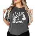 thumbnail image 3 of Six Seven Skeleton Shirt for Men & Women Funny Gen Z 6 7 Halloween Meme Tee Pepper Shirt Adult Large, 3 of 4