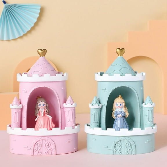 UNOMOR Cute Night Light Castle Night Light Pink 1Set for Bedroom Lighting