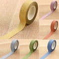 thumbnail image 2 of Flmtop 10m Glitter Washi Sticky Paper Masking Adhesive Tape Label Decorative DIY Craft, 2 of 10