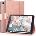 thumbnail image 1 of AmPm Case for iPad 9th/8th/7th Generation iPad 10.2 2021/2020/2019 with Built-in Apple Pencil Holder Auto Sleep/Wake Function PU Leather Smart Cover for iPad 10.2 Inch (DarkBlue), 1 of 8