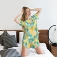 thumbnail image 5 of Sikiie Pineapples1 Womens Pajama Sets Short Sleeve Top With Pants Sleepwear 2 Piece Lounge SetLarge, 5 of 6