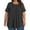 Black, variant on QUNYINEY Casual Summer Tops for Women Crew Neck Polka Dot Short Sleeve Blouses Plus Size Loose Pleated Pullover Tops