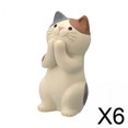 thumbnail image 1 of Estatuas de gato Macarena para escritorio Color beige paquete de 6, 1 of 8