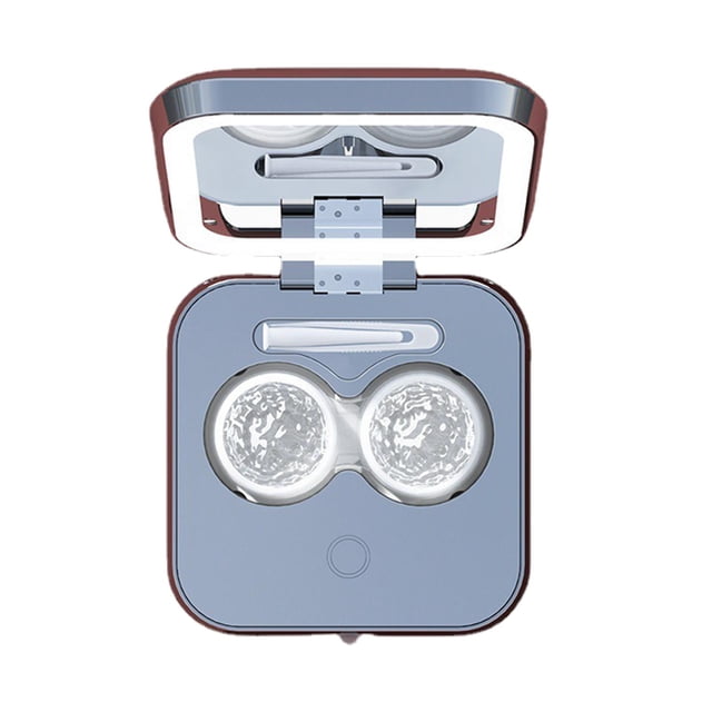 Estuche para lentes de contacto Sunnimix ocular ultrasónico recargable por USB almacenamiento de viaje