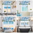 thumbnail image 6 of Kitchen Valances for Window, LET YOUR LIGHT Shine Light Filtering Rod Pocket Valance Curtain, Watercolor Ocean Beach Lighthouse Short Curtains Window Topper for Bedroom Bathroom Living Room 42x12in, 6 of 9