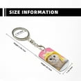 thumbnail image 4 of Goofa A Funny Cat Printed Rectangular Metal Keychain Bag Charm Floral Charm for Purse Keys Metal Keyring Gift for Women Accessories, 4 of 7