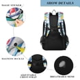 thumbnail image 4 of FORMRS Unisex School Backpack 17" Student Travel Bag with Laptop Compartment, Yellow Hand Drawn Sailboats, 4 of 7