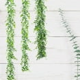 thumbnail image 4 of Morttic 4 Pack 6 Feet Faux Eucalyptus Garland Plants, Artificial Vines Fake Hanging Boxwood Greenery Garland UV Protected for Wedding Backdrop Wall Indoor Outdoor Decor, 4 of 7
