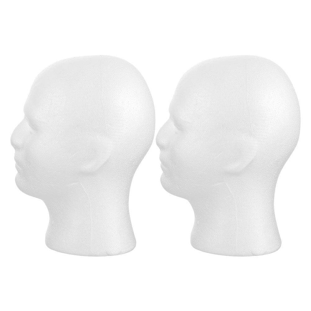 Raindrops White Foam Mannequin for Display, Sturdy and Realistic Model for Wigs, Hats, Jewelry, and Makeup