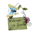 thumbnail image 1 of Tarjeta De Bienvenida De País Retro Decoración De Pared De Bienvenida De Hierro Forjado Colgante De Decoración De Casa Con Temática De Jardín Con Pintura Flores De Mariposa Para Restaurante De Hotel Advancent HA027895-01, 1 of 7