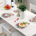 thumbnail image 5 of Dreamtimes Christmas Cute Gnome Placemats Set of 6 Non-Slip Heat Resistant Dining Table Place Mats Washable Kitchen PVC Weave Table Mats, 5 of 6
