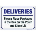 thumbnail image 1 of Package Delivery Sign, Please Place Packages in The Box On Porch, 24x36 Corrugated Plastic, 1 of 1