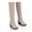 Beige, variant on Tejiojio Fall Clearance Women's Fashion Leopard Print Pullover Boots Socks Boots Ankle Boots