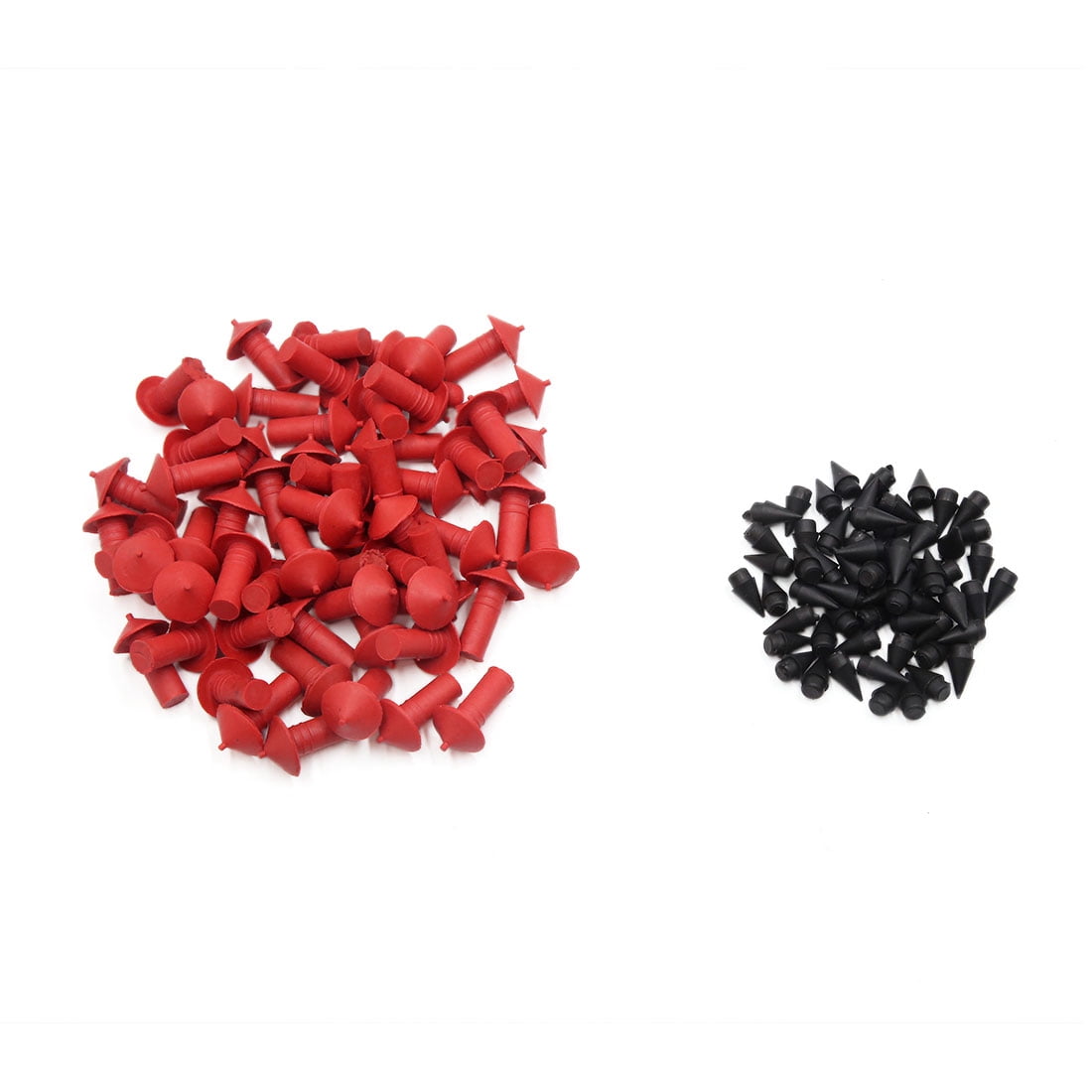 Kit De Réparation Pneu - 170 Pièces Champignons Rouges Et Bouchons Noirs - Universel 7mm - Dépannage Rapide