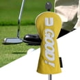 thumbnail image 6 of funtasica Wood Headcover, Golf Club Head Cover, Durable Women Men Golf Sports Golfer Gift for Golf Bag Golf Club Cover, Golf Headcover Number 5 Yellow, 6 of 8