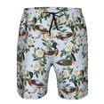 thumbnail image 3 of Fuzoiu Mallard Ducks And Roses Print Men's Beach Shorts,Men's Swim Trunks,Quick Dry Board Shorts with Pockets,Men's Bathing Suits for Surfing, Running, and Casual Wear-3X-Large, 3 of 6