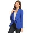 thumbnail image 2 of Women's Classic Draped Open Front Blazer Casual Workwear Long Sleeve Jacket, 2 of 5