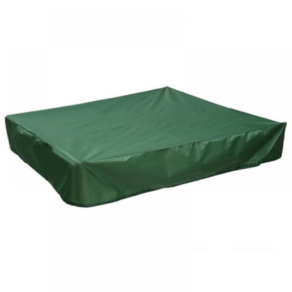 Sandbox Cover with Drawstring, Square Dustproof Protection Beach Sandbox Canopy, Waterproof Sandpit Pool Cover,Green
