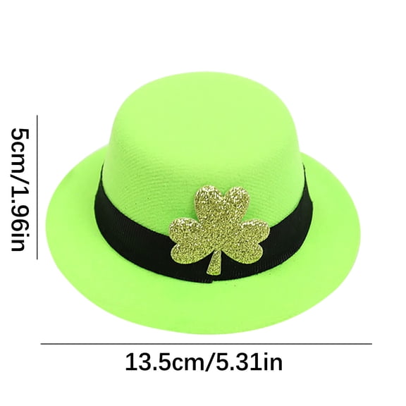Momihoom Mini Bowler Hat with Satin Bow, Festive Accessory for St. Patrick's Day, Pet Costumes, and Party Decor