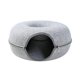 thumbnail image 1 of Cat Nest Cat Tunnel Donut LIGHT GRAY Light grey, 1 of 5