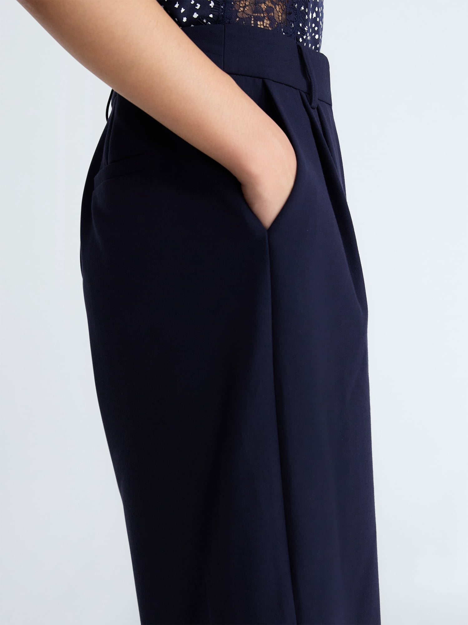 Devil Wears Prada Scoop Collection Women’s High Rise Pleated Culottes, 15" Inseam, Sizes 0-20