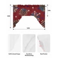 thumbnail image 6 of Independence Day Kitchen Swag Valances for Windows, Red Stars Stripes Sunflower Modern Swag Valances Curtains for Living Room, Rod Pocket Window Treatments for Bathroom, Bedroom, Cafe, 56"x36", 6 of 6