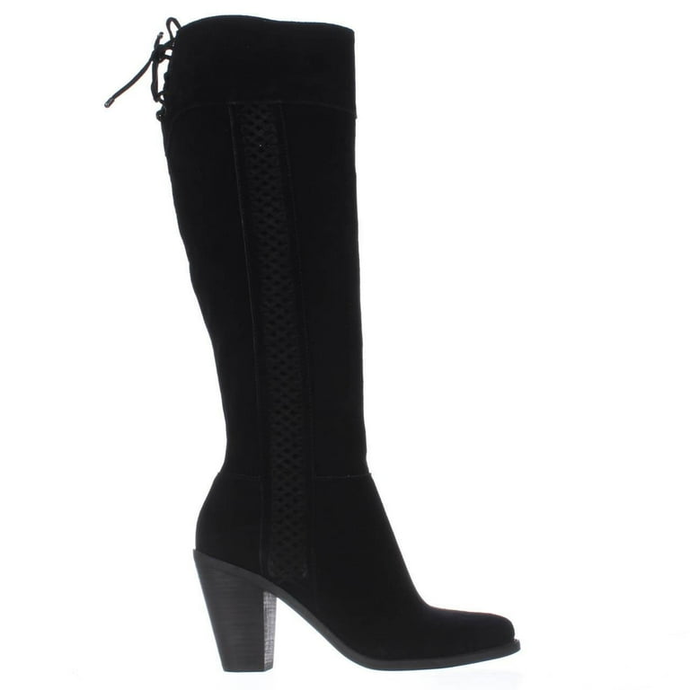Womens Jessica Simpson Ciarah Knee High Rear Lace Boots Black Walmart