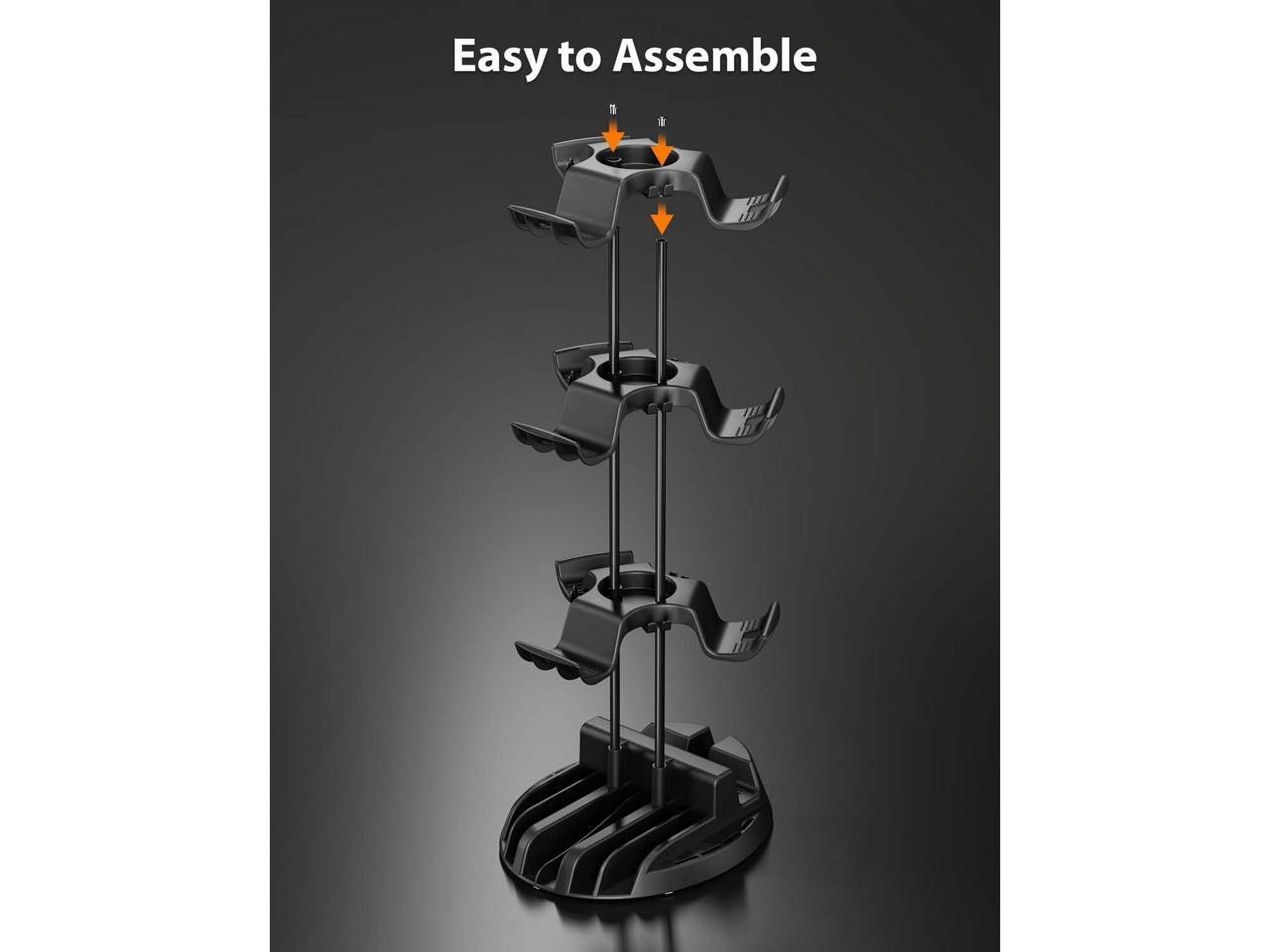 Controller Holder with Organizer Base, 3 Tiers Desk Gaming Controller Headset Stand with Cable Organizer for All Xbox PS4 PS5 Switch Pro Crontroller Gaming Accessories