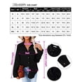 thumbnail image 4 of Womens Corduroy Loose Shirt Button Down Oversized Patchwork Blouses Jacket White and Grey XL, 4 of 9