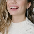 thumbnail image 2 of Wollet Pure Titanium Vertical Bar Dangle Earrings,Lightweight Drop Earrings Hypoallergenic for Women, 2 of 7