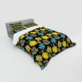 thumbnail image 3 of Ambesonne Floral Bedding Set 3 Pcs, Jasmine Peony Design, Twin, Charcoal Grey Yellow, 3 of 3