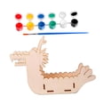 thumbnail image 5 of perfeclan Wooden Dragon Boat Craft Model,Kindergarten Coloring Toy,Doodle Painting Gifts,Kids Handicraft Toy for Projects dragon boat A, 5 of 9