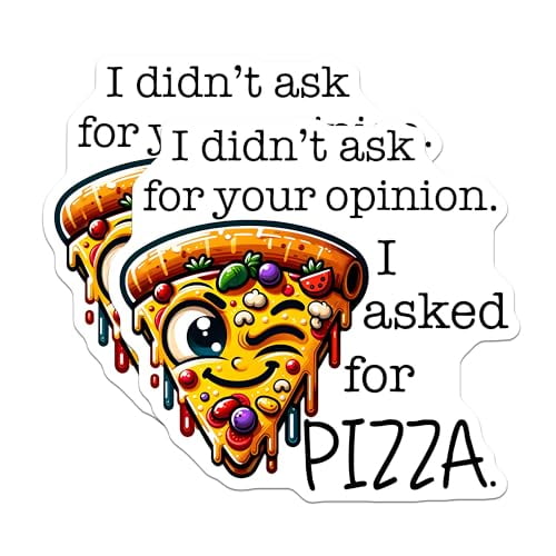 (2 Pack) Funny Pizza Magnets Magnets - Quirky Kitchen Decor - 5" On Longest Side - Made in USA - Sticks to Refrigerators & Metal Surfaces - MAG8787