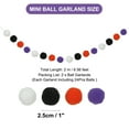 thumbnail image 2 of Uxcell Pom Pom Garland, Hanging Garland Ball Banner for Halloween Thanksgiving Christmas Wedding Decor Black/White/Orange/Purple, 2 of 7